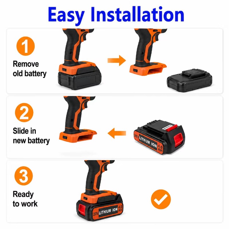 for 3/4/6/8Ah Long Runtime BL2 - Black+Decker Tool Cordless review and price