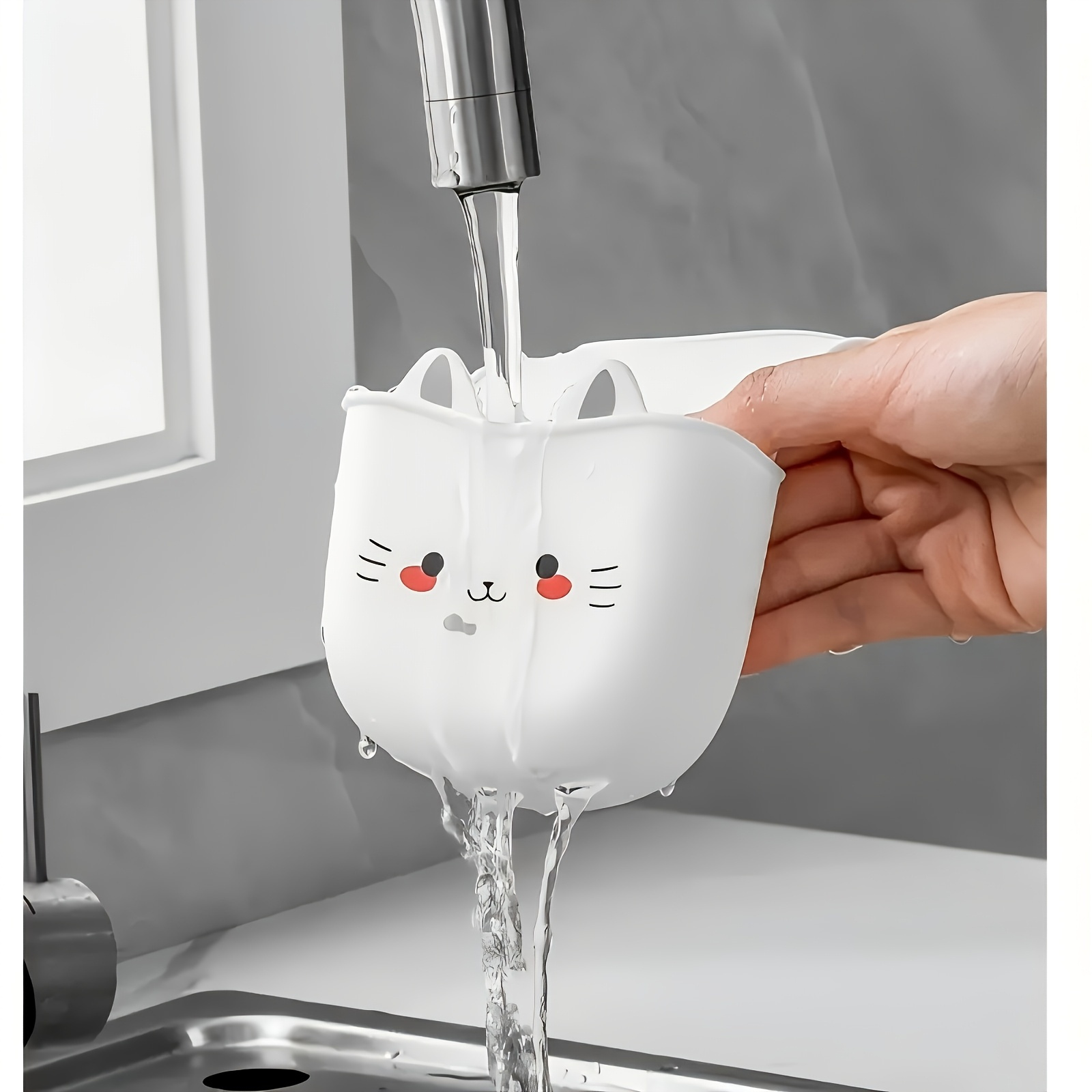 Cartoon Cat Basket Soft Buckle - Silicone Tap Washer review and price